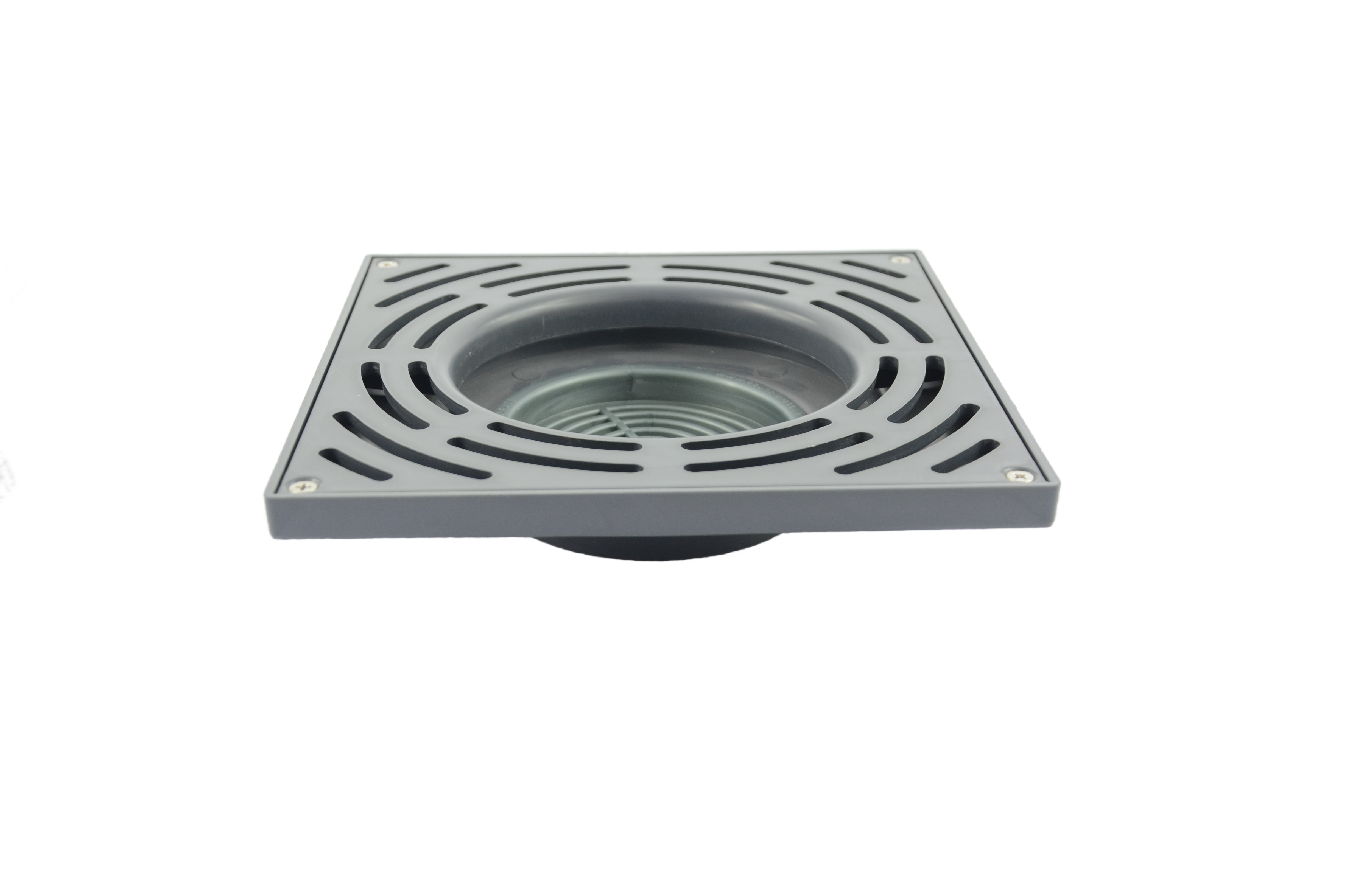 Square Floor Waste Dark Grey